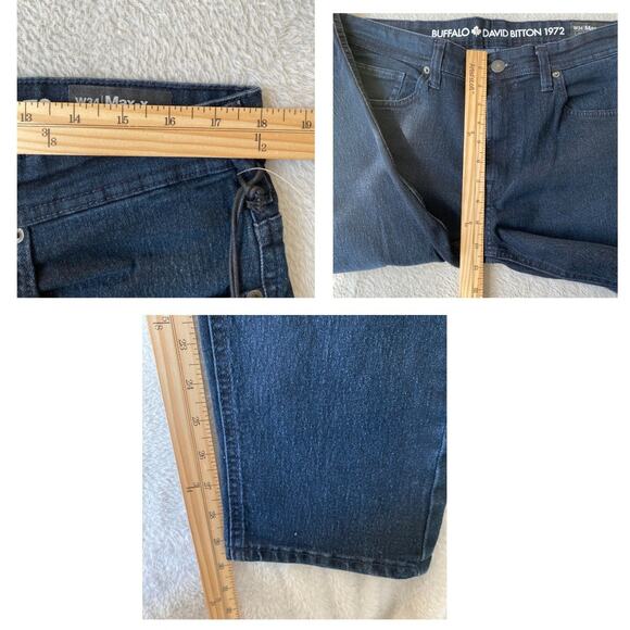 Buffalo David Bitton Max-x Skinny Stretch Jeans Men 34x30 Dark Wash Denim NWT - Picture 6 of 8